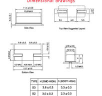 HC-49SMD Crystal Oscillator 2-Pin Quartz Crystal Passive ...