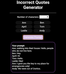 Touch device users, explore by touch or with swipe gestures. Incorrect Quotes Generator
