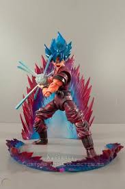 Figuarts goku black dragon ball super action figure. Custom Bandai S H Figuarts Dragon Ball Z Super Saiyan Blue God Goku Kaioken 1888731069