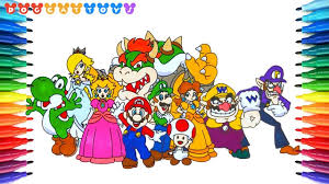 Check spelling or type a new query. How To Draw Super Mario Characters 200 Drawing Coloring Pages Videos Drawing Cartoon Characters Character Drawing Super Mario Characters