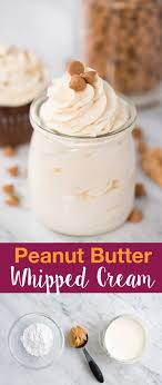 Easy To Make Peanut Butter Whipped Cream Frosting This Peanut Butter Whipped Cream Mak Peanut Butter Whipped Cream Peanut Butter Recipes Whipped Peanut Butter