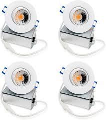 Shop for recessed lighting in ceiling lights & fixtures. Buy Jullison 4 Packs 3 Inch Led Die Casting Gimbal Recessed Downlight With Junction Box Cob 120v 7w 5000k Daylight White 600 Lumens Cri 90 Dimmable Ic Air Tight Etl Listed White