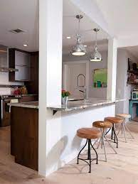 13 Affordable Half Wall In Kitchen For Breakfast Bar Idea Small Kitchen Design Layout Kitchen Bar Design Small Kitchen Layouts