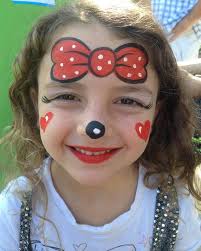 Minnie Vucut Boyama Yuzler Sulu Boya
