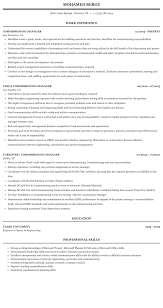 Cv for installation and test and commissioning of substations engineers. Commissioning Manager Resume Sample Mintresume