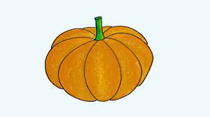 Draw an oblong shape that almost fits three fourths of the. How To Draw Pumpkin Easy Pumpkin Drawing Youtube