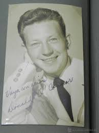 autografo manuscrito de donald oconnor, foto po