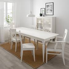 Ingatorp Ingolf Table And 6 Chairs White Nordvalla Beige Ikea Dining Table Modern White Bathroom Ikea