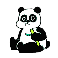 The way of the panda. Cute Cartoon Transparent Panda Gif