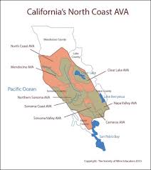 Californias North Coast Ava Wine Wineeducation Wine Map American Wine Wine Region Map