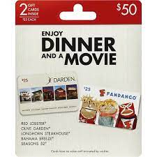Guests can purchase traditional gift cards and have them delivered via postal service or guests can send an electronic gift card which is sent to recipient's email inbox instantly after purchase. Darden Restaurants Gift Cards 50 Gift Cards Chief Markets