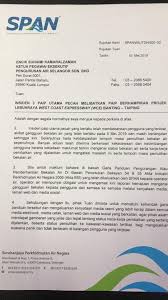 Surat resmi perjanjian adalah sebuah surat perjanjian tertulis yang disepakati dan ditandatangani oleh kedua belah pihak yang tersebut pada isi surat. Surat Rasmi Saya Dari Span Ke Pihak Charles Santiago Facebook