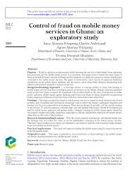 8 tips to prevent atm and debit card fraud. Pdf Control Of Fraud On Mobile Money Services In Ghana An Exploratory Study