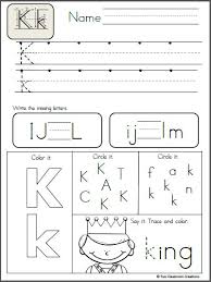This early writing worksheet gives your child practice writing the entire alphabet in lowercase letters. Alphabet Letter K Writing Practice Made By Teachers Writing Practice Worksheets Writing Practice Letter K