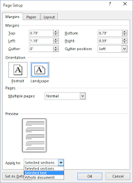 How To Use Different Page Orientations Inside One Document Microsoft Word 2016 To make a single page have landscape orientation, you must break your document into sections. microsoft word 2016