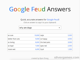 Google feud is a online web game created by justin hook where you have to answer how does google autocomplete this query? for given questions. Google Feud Answers Play Google Feud Answers Online On Silvergames