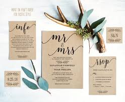 Wedding Invitation Set Rustic Wedding Invitation Printable Etsy Etsy Wedding Invitations Wedding Invitation Templates Rustic Wedding Invitations Printable Templates