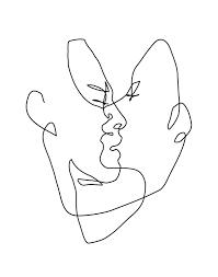 One Line Art Love Drawing Sketch Couple Printable Wall Art Etsy Line Art Love Drawings Etsy Wall Art