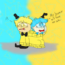 Gravity Falls, Bill Cipher, Will Cipher, Brothers, Fan Art, Yellow, Blue,  Cute, Hd Phone Wallpaper | Peakpx