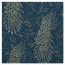 A beautiful bird wallpaper, up close resting birds bringing nature into the home. Dark Teal And Gold Victorian Style Peacocks Fabric In 2021 Peacock Wallpaper Teal Wallpaper Gold Metallic Wallpaper