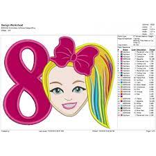 Jojo siwa word search to download and print or play online. Jojo Siwa Number 8 Applique Design