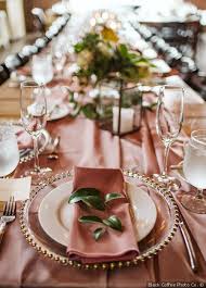 Black And Rose Gold Table Setting Cooper And Kaitlin S Wedding In Kansas City Missouri Wedding Table Settings Wedding Table Settings Gold Wedding Table