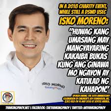 Maybe you would like to learn more about one of these? Thinking Pinoy Congratulations Manila Mayor Isko Moreno Facebook