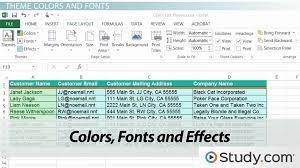 The formatting associated with the selected document theme is applied to the workbook. Workbook Themes Applying Changing Themes In Excel Video Lesson Transcript Study Com