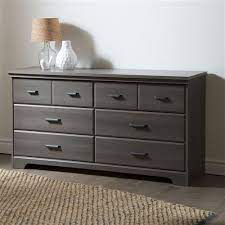 Outfit your bedroom with the soothingly contemporary looks of this ash gray dresser, which boasts stylish satin nickel metal hardware and tapered leg detailing. Bedroom 6 Drawer Double Dresser Wardrobe Cabinet In Grey Maple Finish Hot Home Goods Wardrobe Cabinets Dresser Furniture Home Decor Bedroom