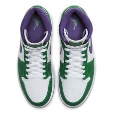 Air Jordan 1 Mid Hulk Green Purple 554724 300 Sneakernews Com Jordan 1 Mid Air Jordans Jordan 1