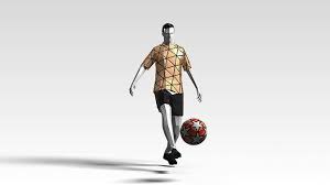 Footballer Edged 2 Rigged Pbr Low Poly 3d Model Low Poly 3d Models 3d Model 3ds Max Models