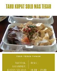 Kupat tahu banyak variasi resepnya seperti resep kupat tahu bandung magelang jogja singaparna solo dan sebagainya. Tahukupatsolo Mastegar Home Facebook