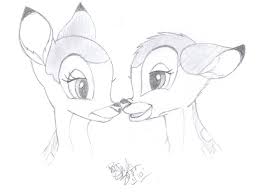 Would you like to draw bambi? Disney Love Drawing