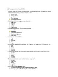 Soal Pemrograman Dasar