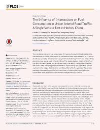 The word college here simply refers to a group of people with a shared task. Pdf The Influence Of Intersections On Fuel Consumption In Urban Arterial Road Traffic A Single Vehicle Test In Harbin China