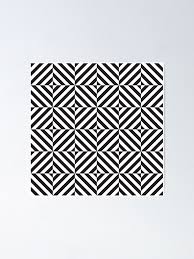 Black And White Diamond Pattern Diamond Pattern Black And White Distorted Optical Illusion Poster By Kallyfactory In 2020 Optical Illusions Diamond Pattern Illusions
