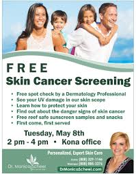 Mohs skin cancer surgeon dr. Free Skin Cancer Screening Dr Monica Scheel Dermatology Kailua Kona Hi