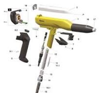 GM03 Manual Powder Gun contains HV cascade Nozzle group for ...