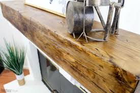 Distressing wood generally means weathering it by hand, using tools or chemicals to add enough imperfections to provide age and character, but not so many that it becomes unusable. How To Build A Rustic Faux Beam Mantel Toolbox Divas