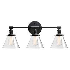 phansthy bathroom vanity lamp black wall sconce light fixture with 7 3 cone clear glass canopy black wall lights wall sconce lighting sconces