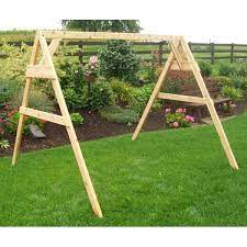 Rustic porch swing from leftover wood #21. Western Red Cedar 2x4 A Frame Swing Stand For Swing Or Swingbed Hangers Included By A L Furniture