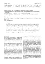 Organ donation is against my religion. Pdf Low Organ Donation Rate In Malaysia A Survey