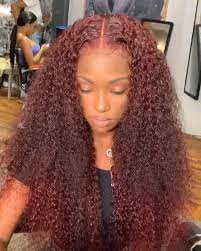 99j Burgundy Curly Human Hair Lace Front Wigs 8 24inch Available Video Curly Hair Photos Long Weave Hairstyles Front Lace Wigs Human Hair