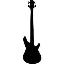 Black And White Electric Guitar Drawing Music Silhouettes Music Silhouette Silhouette Clip Art Free Art Prints