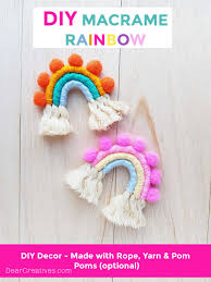 Each of the people who had hung themselves had thick. Diy Macrame Rainbow Yarn Rope Wall Hanging Dear Creatives