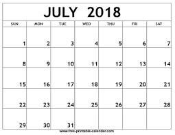 July 2018 Calendar Printable Calendar July Monthly Calendar Printable November Printable Calendar