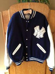 Vintage New York Yankees Mlb Leather And Wool Starters Varsity Etsy Vintage New York New York Yankees Yankees