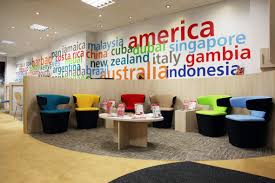 Modern Colorful Trendy Travel Agency Office Interior Design Ideas Agency Office Office Interior Design Office Interiors