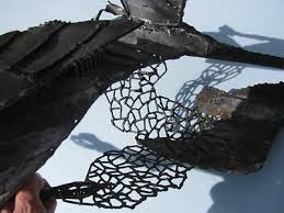 Del Hodges early 80's fabulous metal EAGLES in flight metal wall sculpture  jere