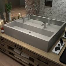 concrete trough sink wayfair